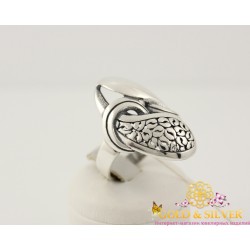 Жіноча каблучка срібна "Кофеїн" 1388к Gold & Silver, Украина